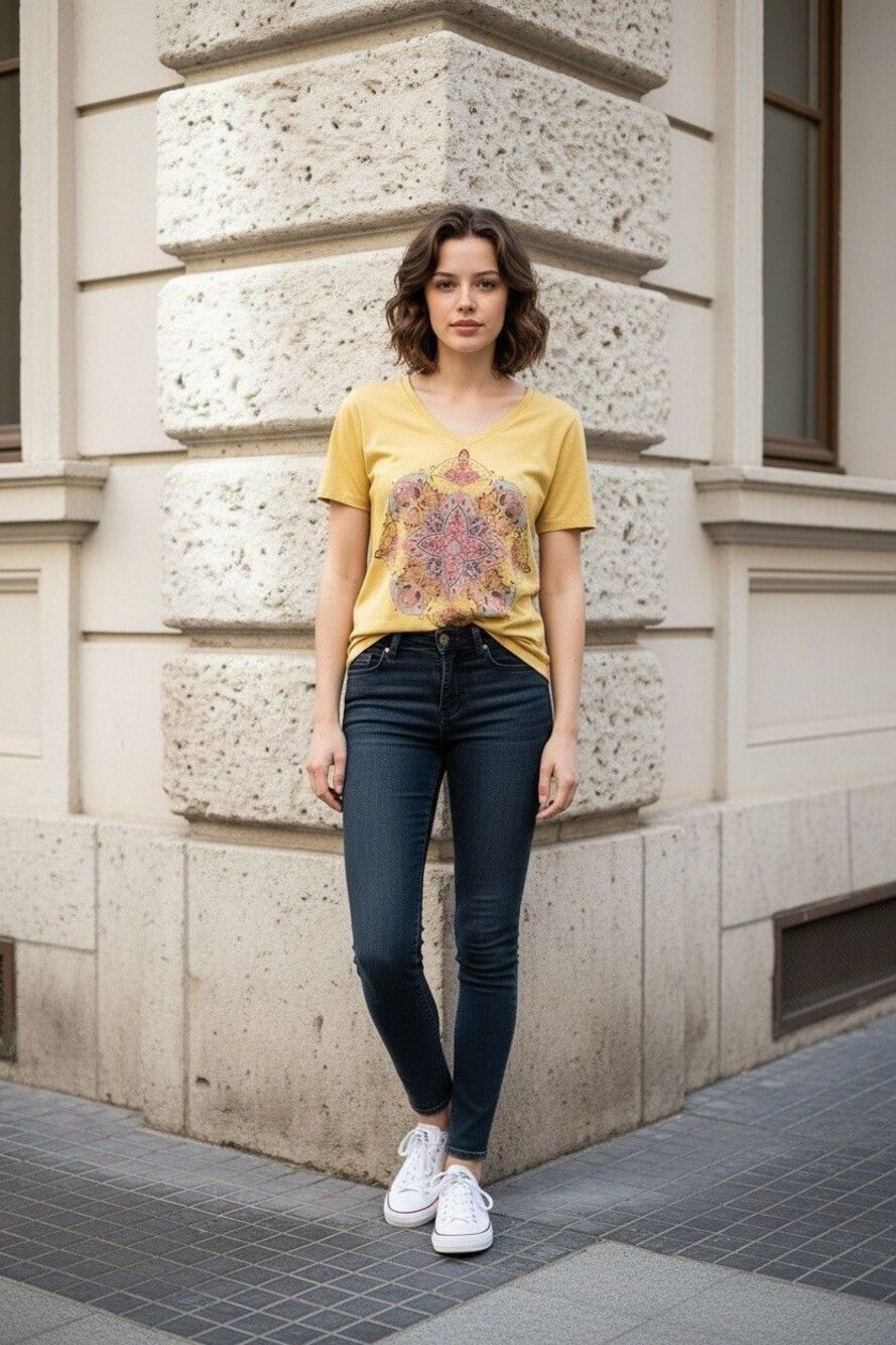 New Directions Women’s Top Size XL Multicolor Indian Mandala Paisley Casual
